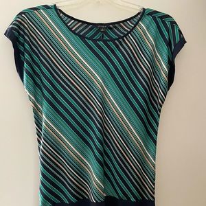 Ann Taylor - Green Silky Pullover Top